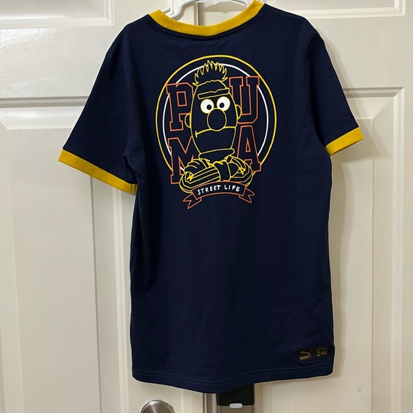 NWT - PUMA SESAME STREET Navy T-shirt Unisex kids 
Sz: 11-12 Y - Picture 3 of 11